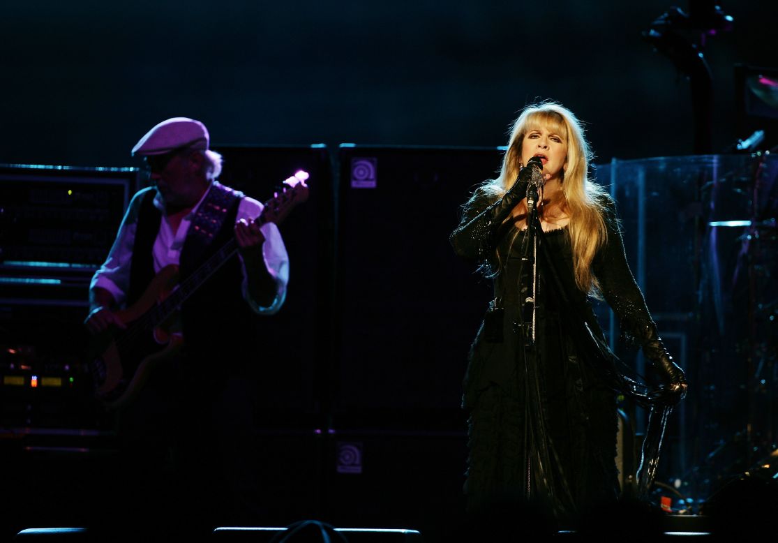Fleetwood Mac (vocalist Stevie Nicks pictured) partnered with Reverb to engage fans on environmental issues throughout their world tour in 2018 and reduce the band's environmental footprint.