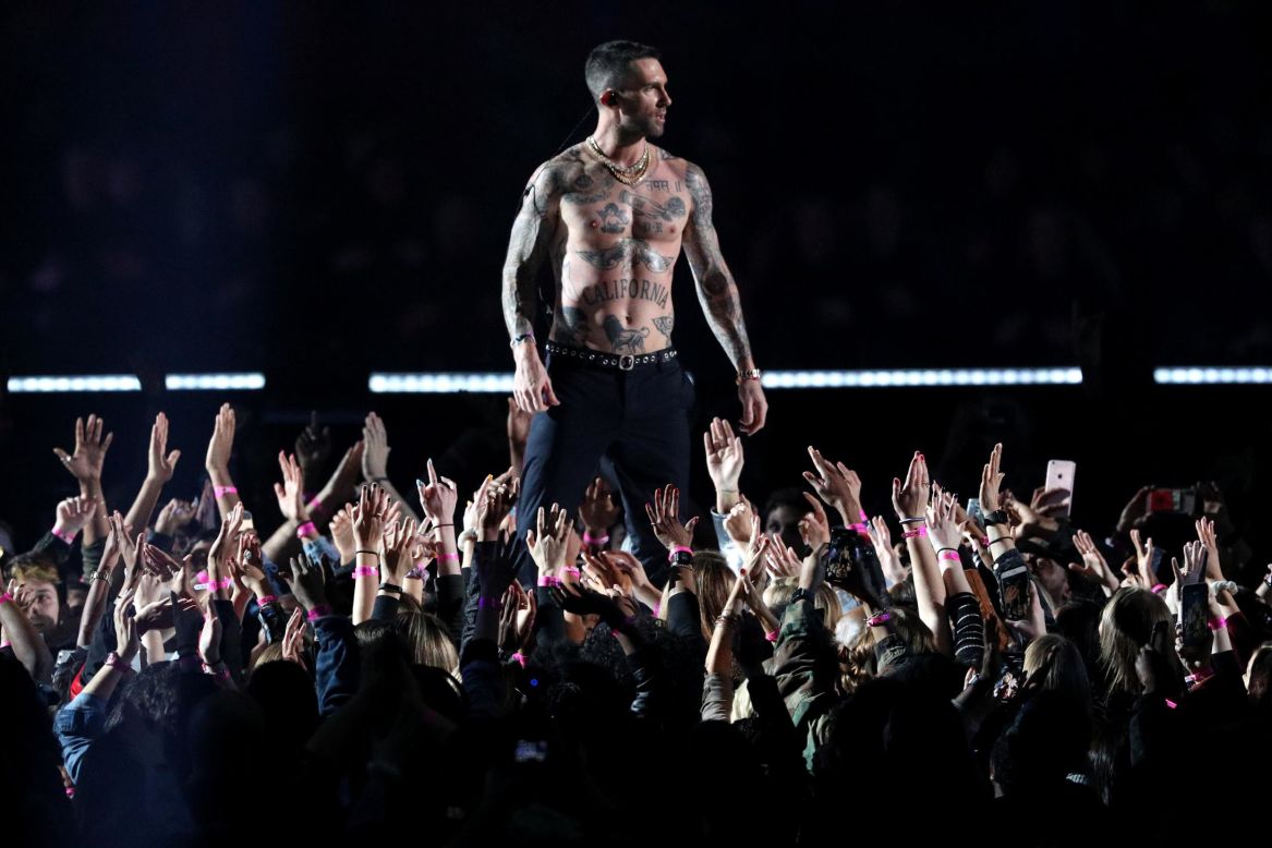 Maroon 5, headed by lead vocalist Adam Levine (pictured), has made efforts to reduce the environmental footprint of their tours, including running their buses on biodiesel.