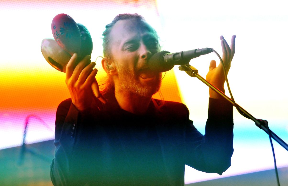 British band Radiohead, led by singer Thom Yorke (pictured), were touring sustainably back in 2008 with their "Carbon Neutral World Tour," where they reduced their own environmental impact after collecting CO2 measurements from their previous tour. 