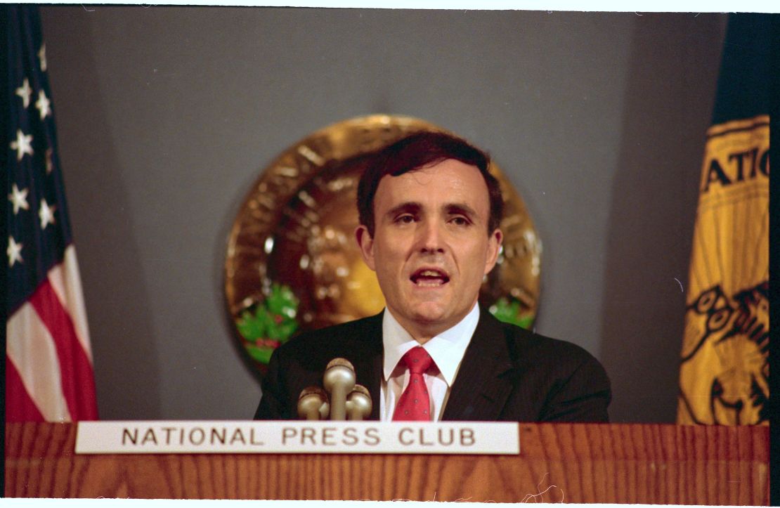 Rudolph Giuliani as United States District Attorney, New York, in 1988.