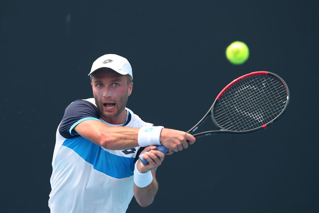 Liam Broady plays in qualifying ahead of the Australian Open.