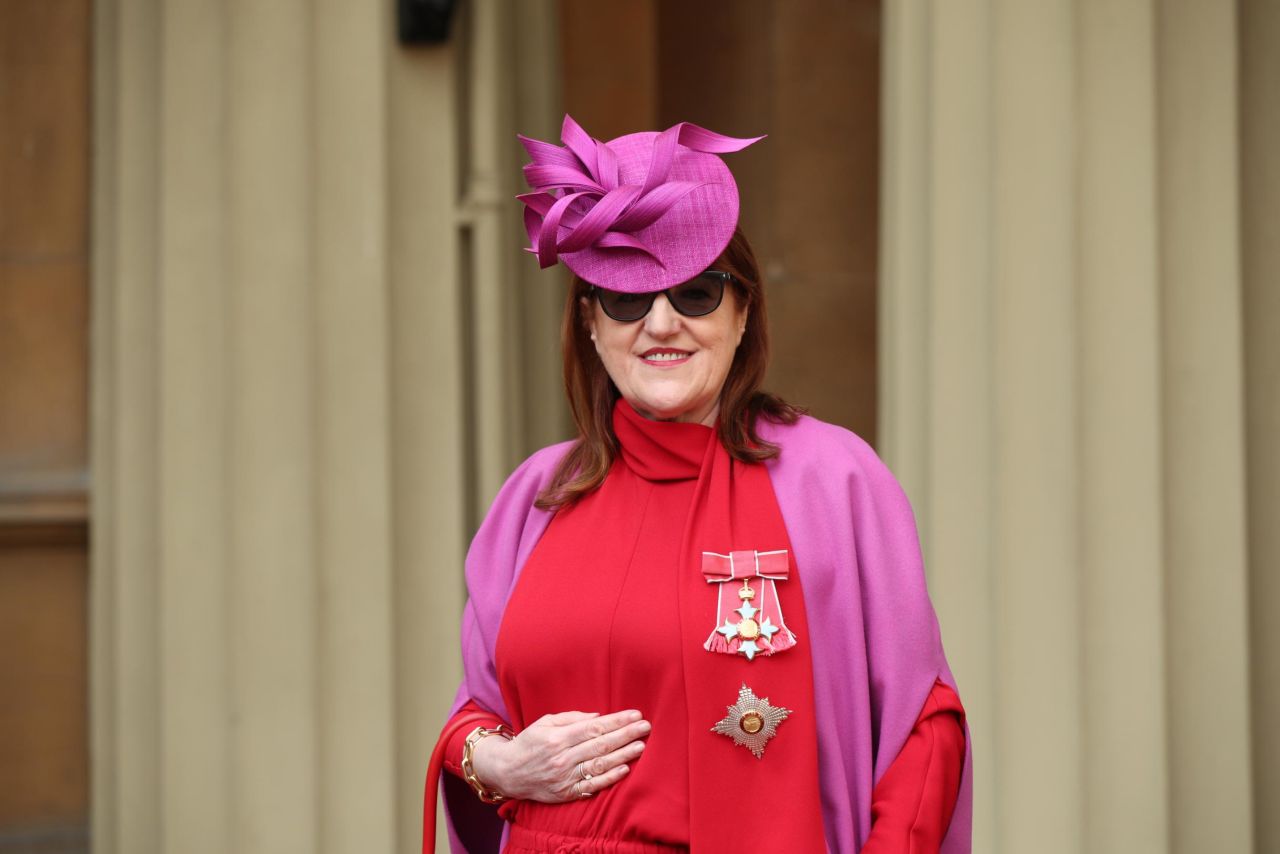 Glenda Bailey at Buckingham Palace afer being named a Dame Commander of the British Empire.