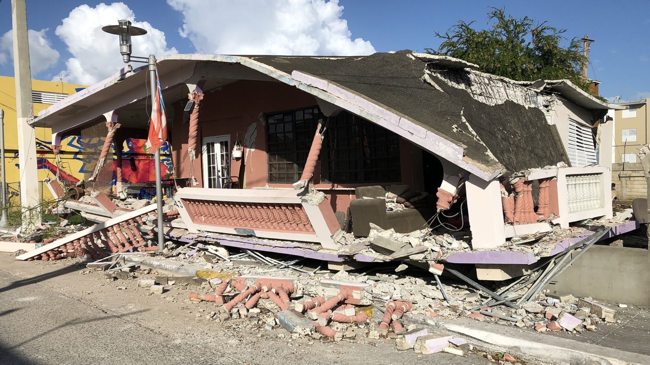 A destroyed home in Guánica.