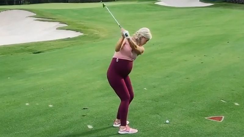 Golfer Blair O’Neal is competing in a tournament while 6 months