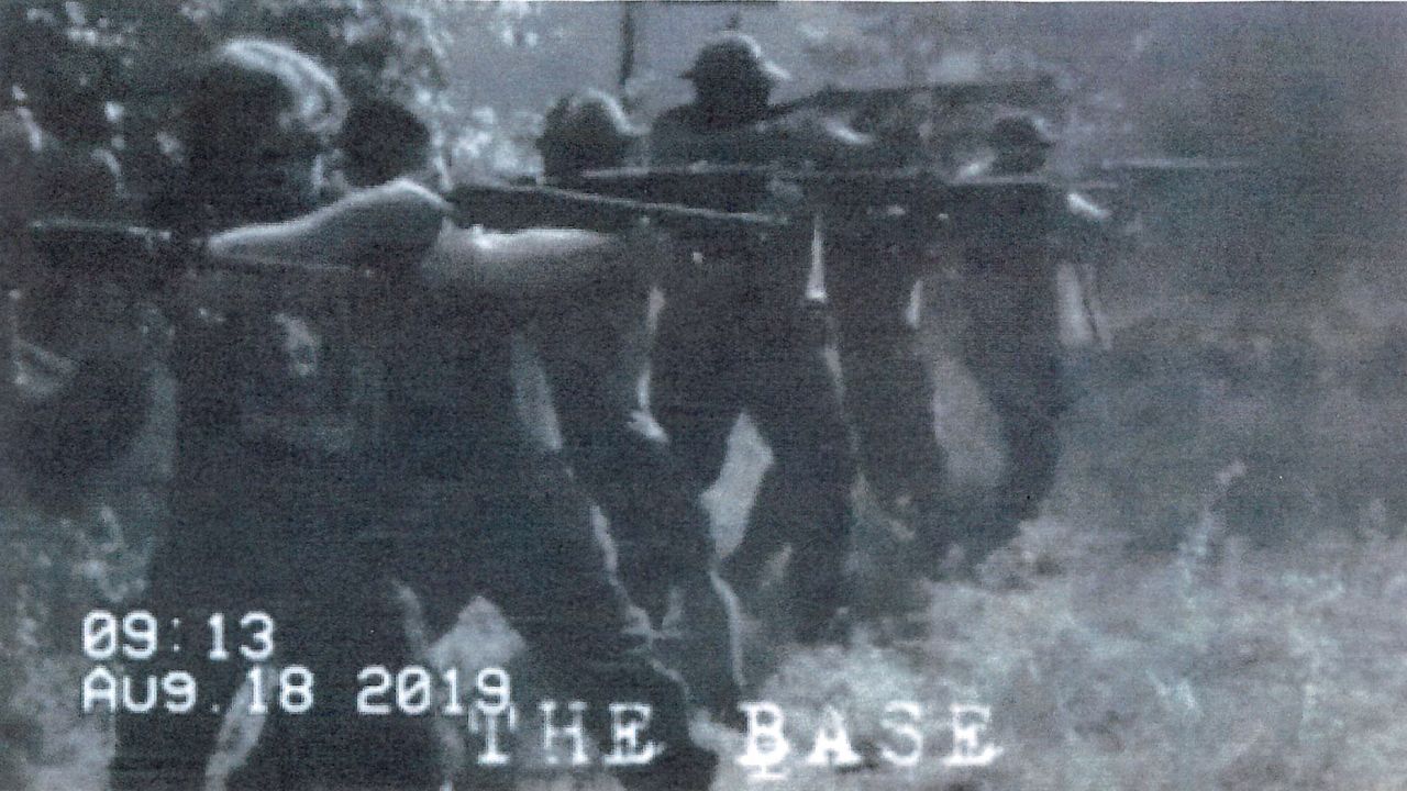 Prosecutors showed this screenshot from a recuitment video for The Base in court Thursday.