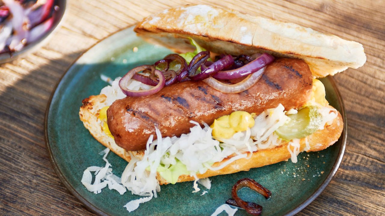 A photo from Nestlé shows the company's new vegan sausages.