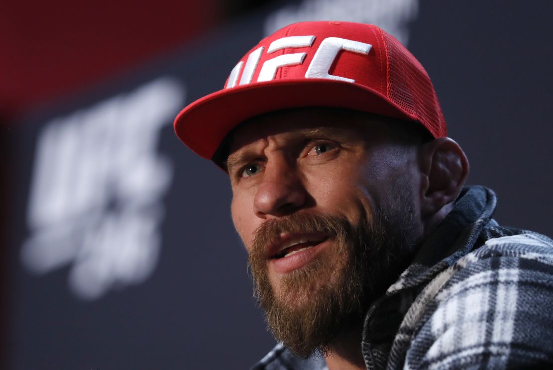 Welterweight fighter Donald Cerrone responds to a question during the UFC 246's media day on January 16, 2020 in Las Vegas, Nevada.