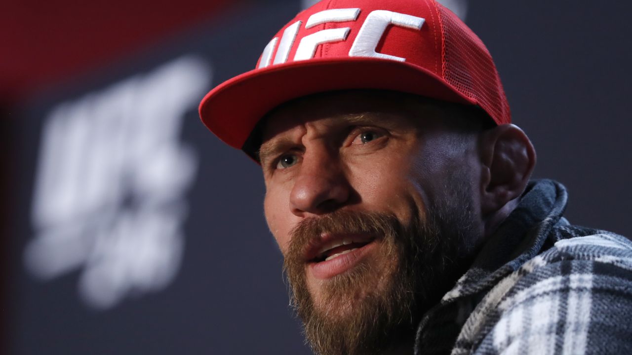 Welterweight fighter Donald Cerrone responds to a question during the UFC 246's media day on January 16, 2020 in Las Vegas, Nevada.
