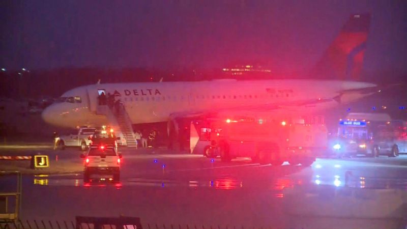 A Delta flight slid off a taxiway at Kansas City International