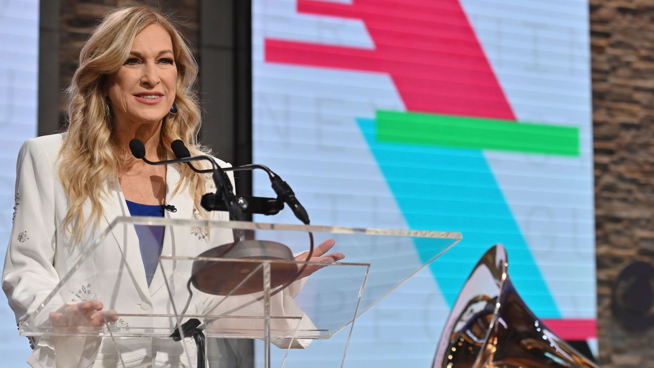 Recording Academy president and CEO Deborah Dugan speaks during the 62nd Grammy Awards Nominations Conference at CBS Broadcast Center on November 20, 2019 in New York City. 