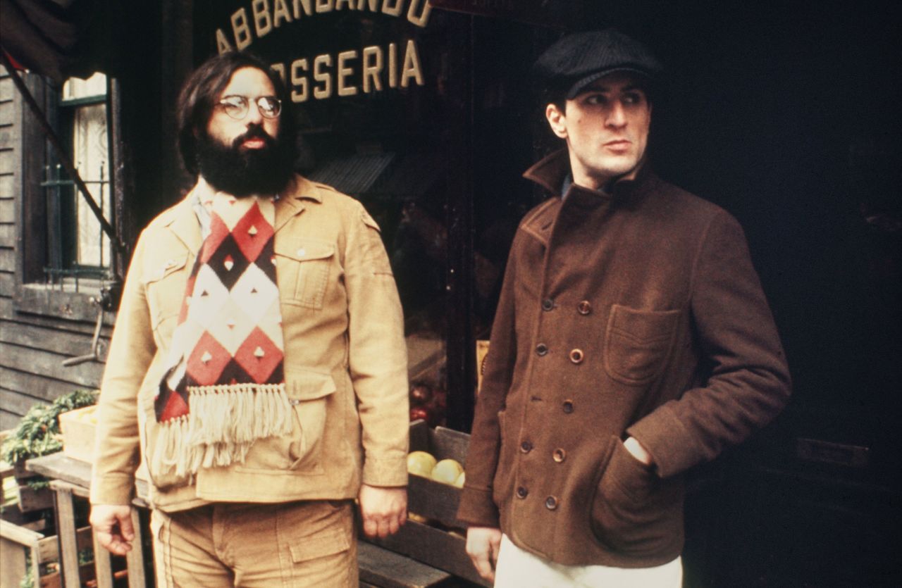 Director Francis Ford Coppola guides De Niro in a scene from "The Godfather Part II." Most of De Niro's lines were delivered in Sicilian. He won the Academy Award for best supporting actor.