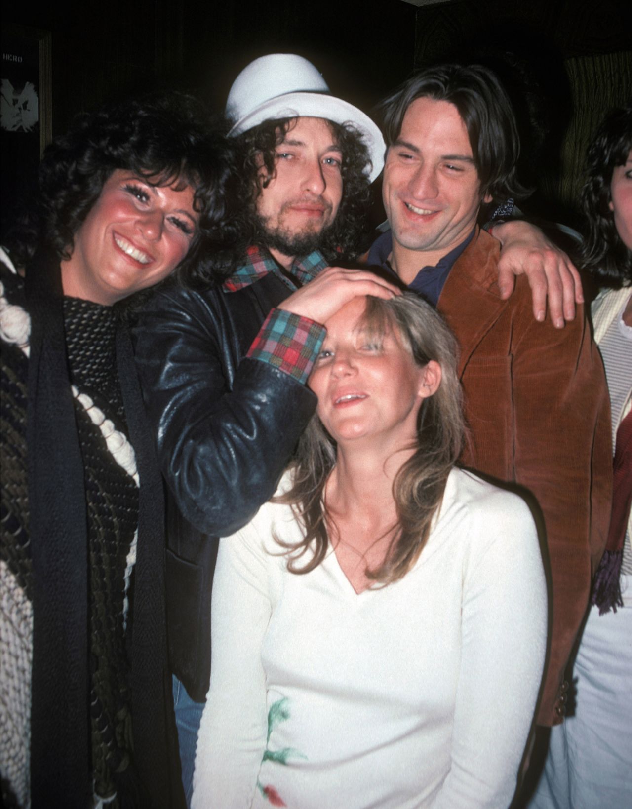 De Niro, right, hangs out with musician Bob Dylan and actresses Lainie Kazan, left, and Sally Kirkland at a Los Angeles concert in 1976.