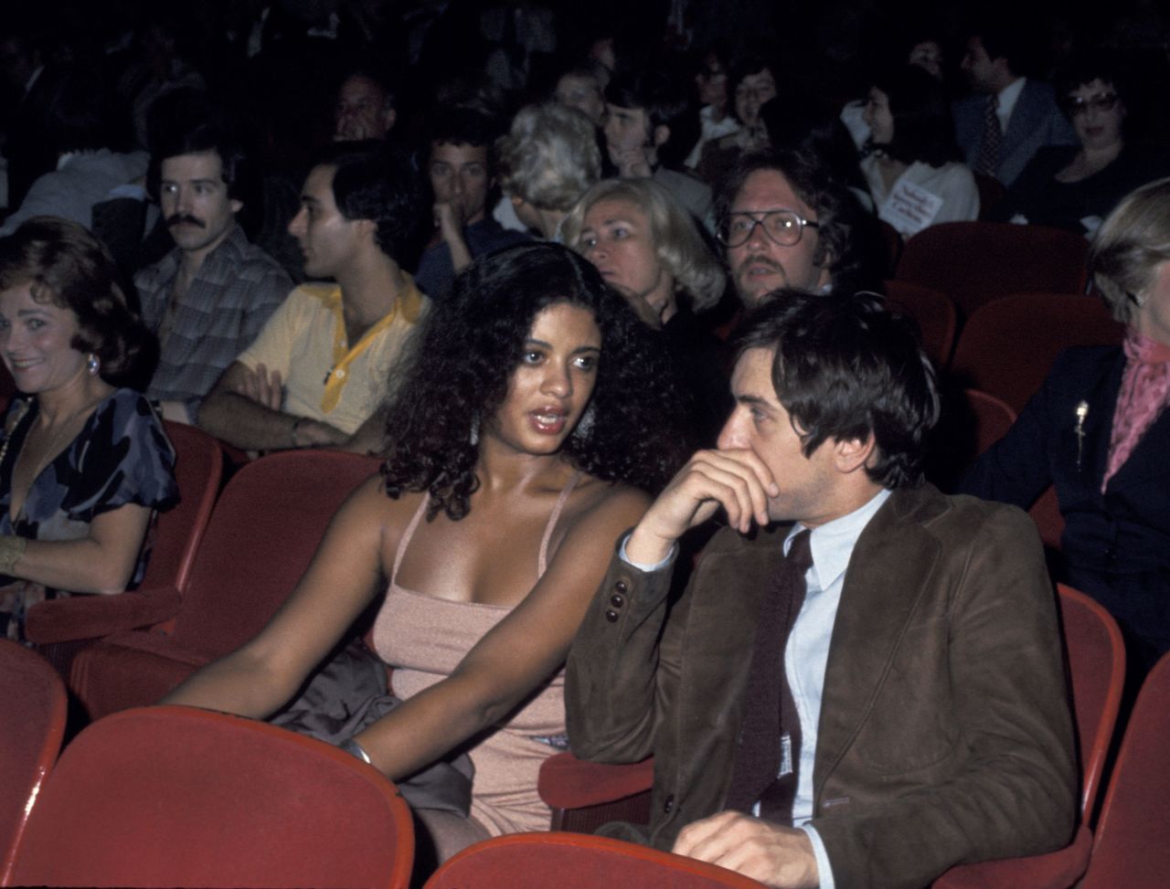 De Niro and his first wife, actress Diahnne Abbott, attend a Shirley MacLaine show in 1976. 