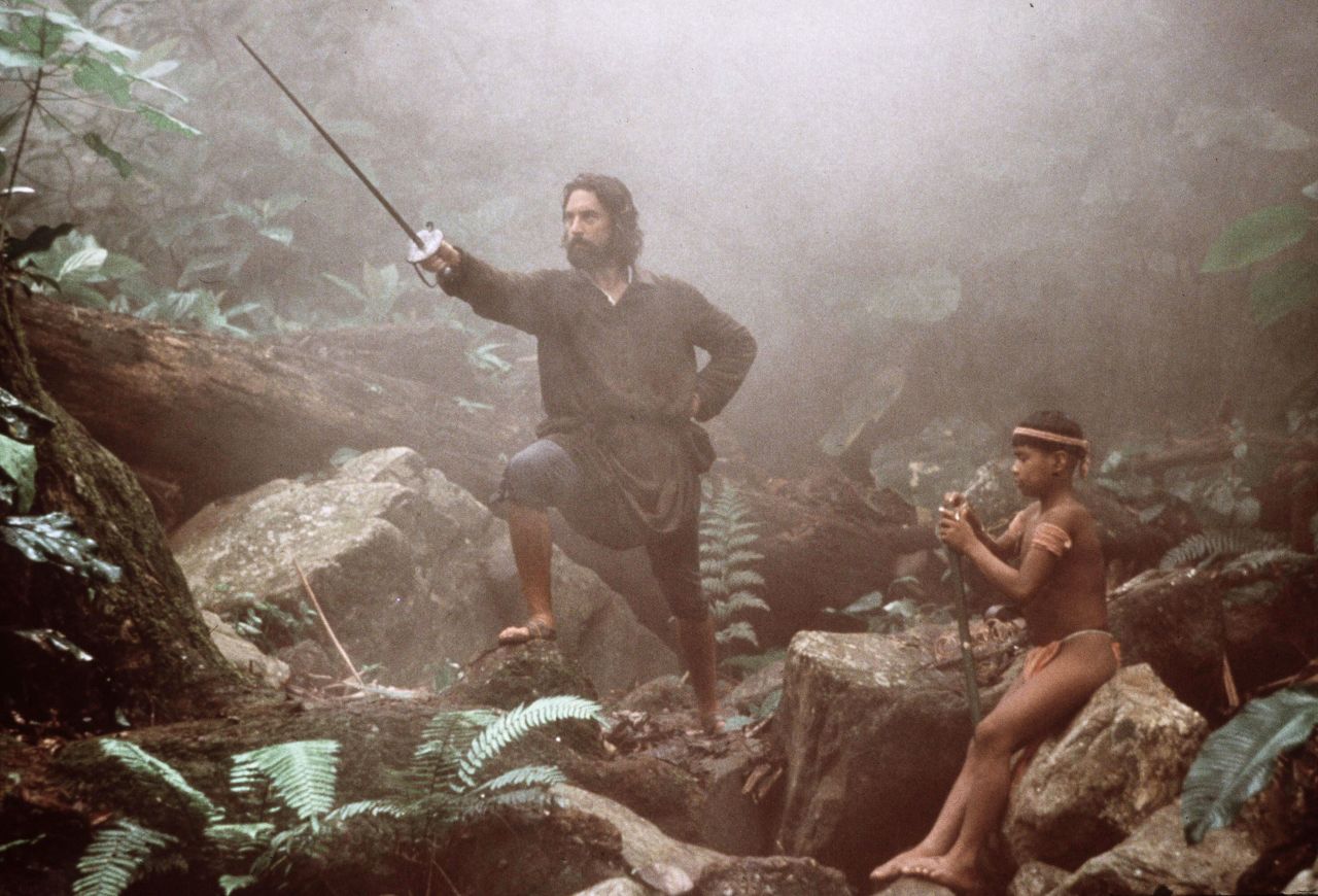 De Niro holds a sword in 1986's "The Mission."