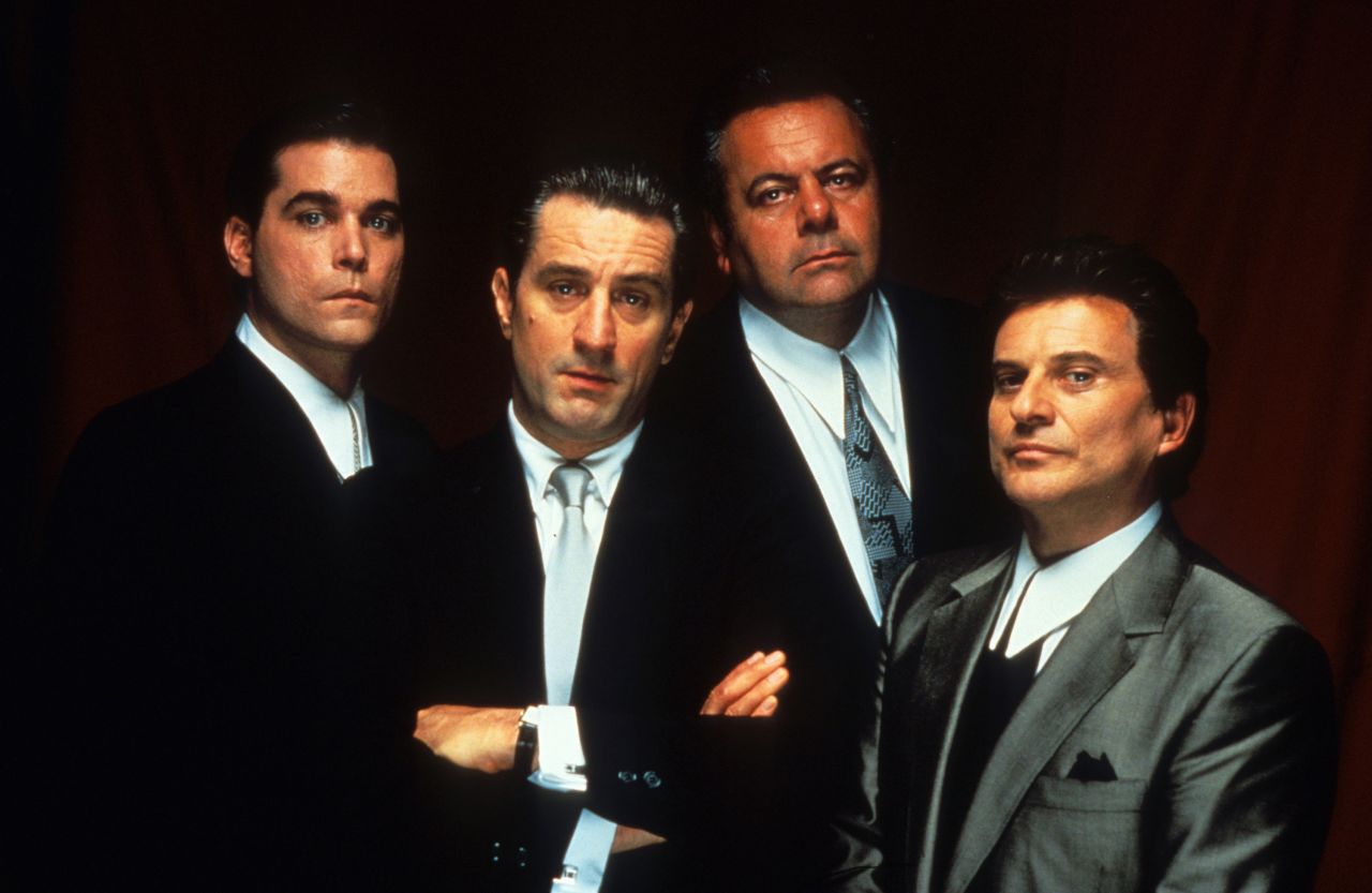 From left, Ray Liotta, De Niro, Paul Sorvino and Joe Pesci appear in a publicity portrait for the 1990 film "Goodfellas."