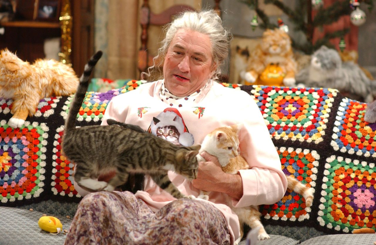 De Niro plays a cat lady in a "Saturday Night Live" skit in 2004.