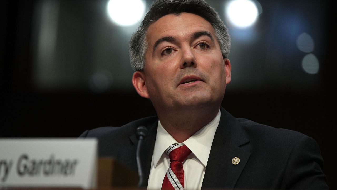 U.S. Sen. Cory Gardner speaks during the first day of Judge Neil Gorsuch's Supreme Court confirmation hearing before the Senate Judiciary Committee.