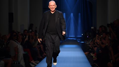Jean-Paul Gaultier walks the runway during the Jean Paul Gaultier Haute Couture Fall/Winter 2019 2020 show as part of Paris Fashion Week on July 03, 2019 in Paris, France.