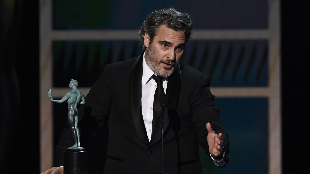 Joaquin Phoenix onstage during the 26th Annual Screen Actors Guild Awards (Photo by Kevork Djansezian/Getty Images for Turner)