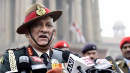 Outgoing Chief of Army Staff (CoAS) General Bipin Rawat addresses the media after inspecting the Guard of Honour, at South Block lawns, on December 31, 2019 in New Delhi, India. Bipin Rawat has thanked the soldiers and officers of the Indian Army for the support they gave to him during his three-year tenure. General Rawats tenure as CoAS ends today and he will take over as countrys first Chief of Defence Staff (CDS) on January 1. Gen Rawat was on Monday appointed Indias first Chief of Defence Staff with a mandate to bring in convergence in functioning of the Army, the Navy and the Indian Air Force and bolster the countrys military prowess.