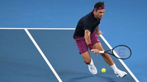 Roger Federer saw off Steve Johnson in the opening round of the Australian Open.