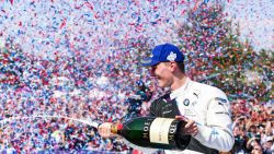 SANTIAGO, CHILE - JANUARY 18: Maximilian Günther of Germany for BMW i Andretti Motorsport team celebrates the victory after the E-Prix Antofagasta Minerals as part the third round of the ABB FIA Formula E Championship 2019/2020 on January 18, 2020 in Santiago, Chile. (Photo by ABB FIA Formula E/Handout /Getty Images)
