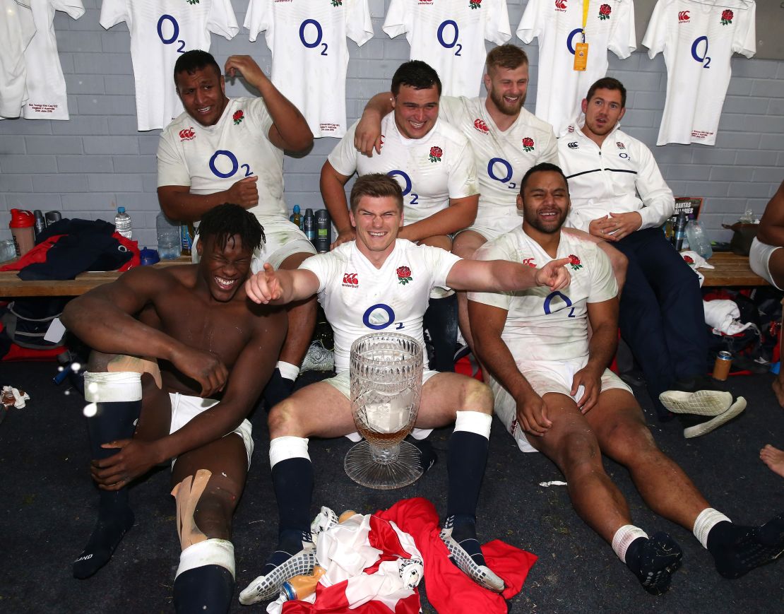 Saracens have produced a number of England players in recent years including Mako Vunipola, Maro Itoje, Owen Farrell; Jamie George, George Kruis Billy Vunipola and Alex Goode (L-R).