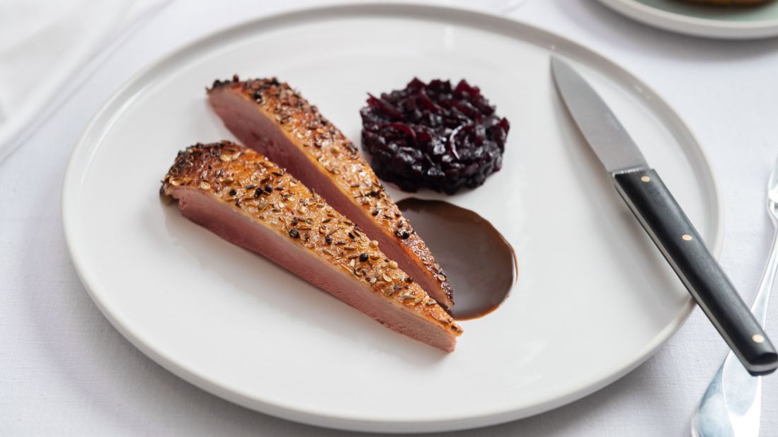 <strong>Davies and Brook, London: </strong>Dishes include the chef's signature duck glazed with honey and lavender.
