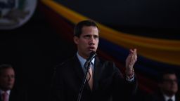Juan Guaido speaks during a National Assembly session called by opposition lawmakers at Anfiteatro El Hatillo on January 15, 2020 in Caracas, Venezuela.