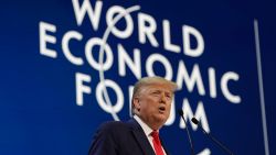 President Donald Trump delivers the opening remarks at the World Economic Forum, Tuesday, Jan. 21, 2020, in Davos.
