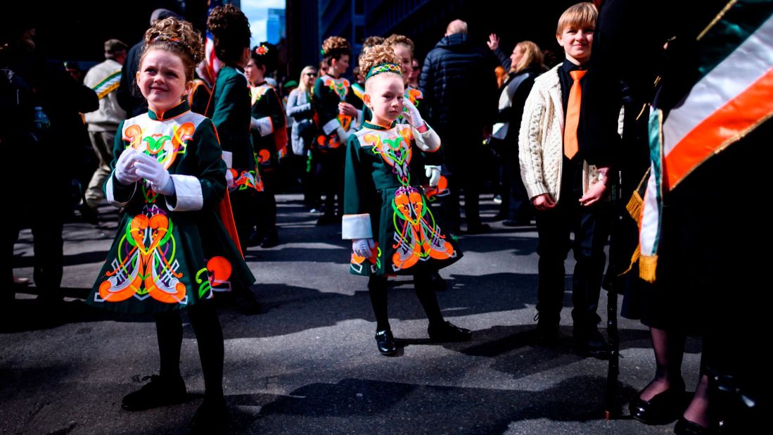 <strong>New York:</strong> Dancing girls wait to perform on 5th Avenue passing the St Patrick's Cathedral in 2019.