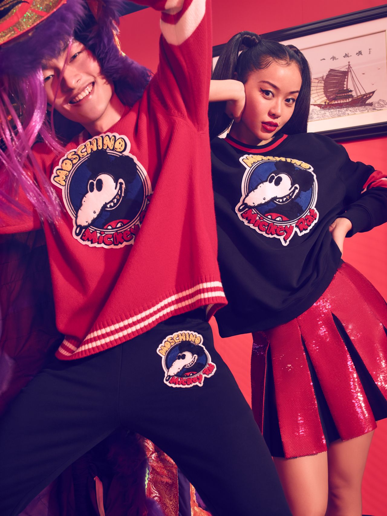 Moschino has adopted cartoonist Robert Armstrong's Mickey Rat for its New Year collection.