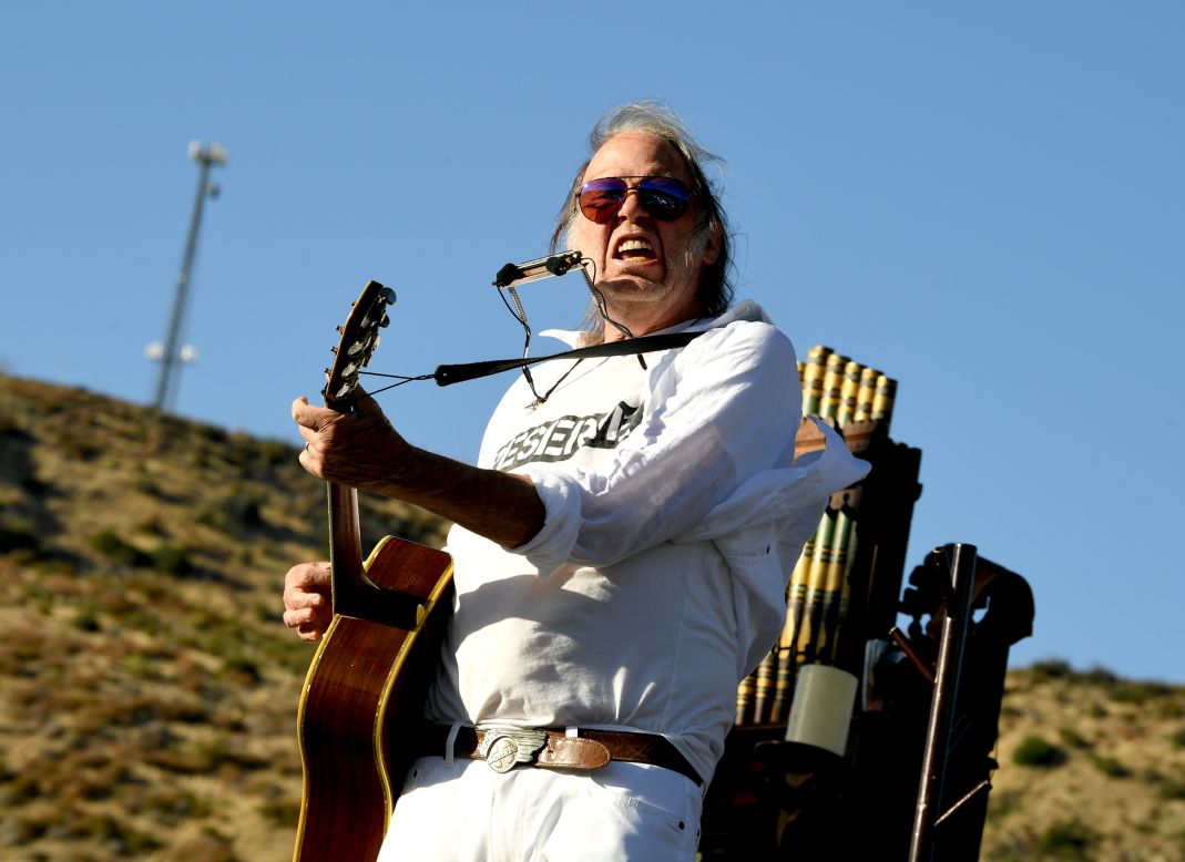Neil Young has drawn attention to environmental issues and climate change activism for most of his career spanning five decades, and in 2004 went on tour with 15 vehicles powered by fuel made partially from vegetable and soybean oil. 