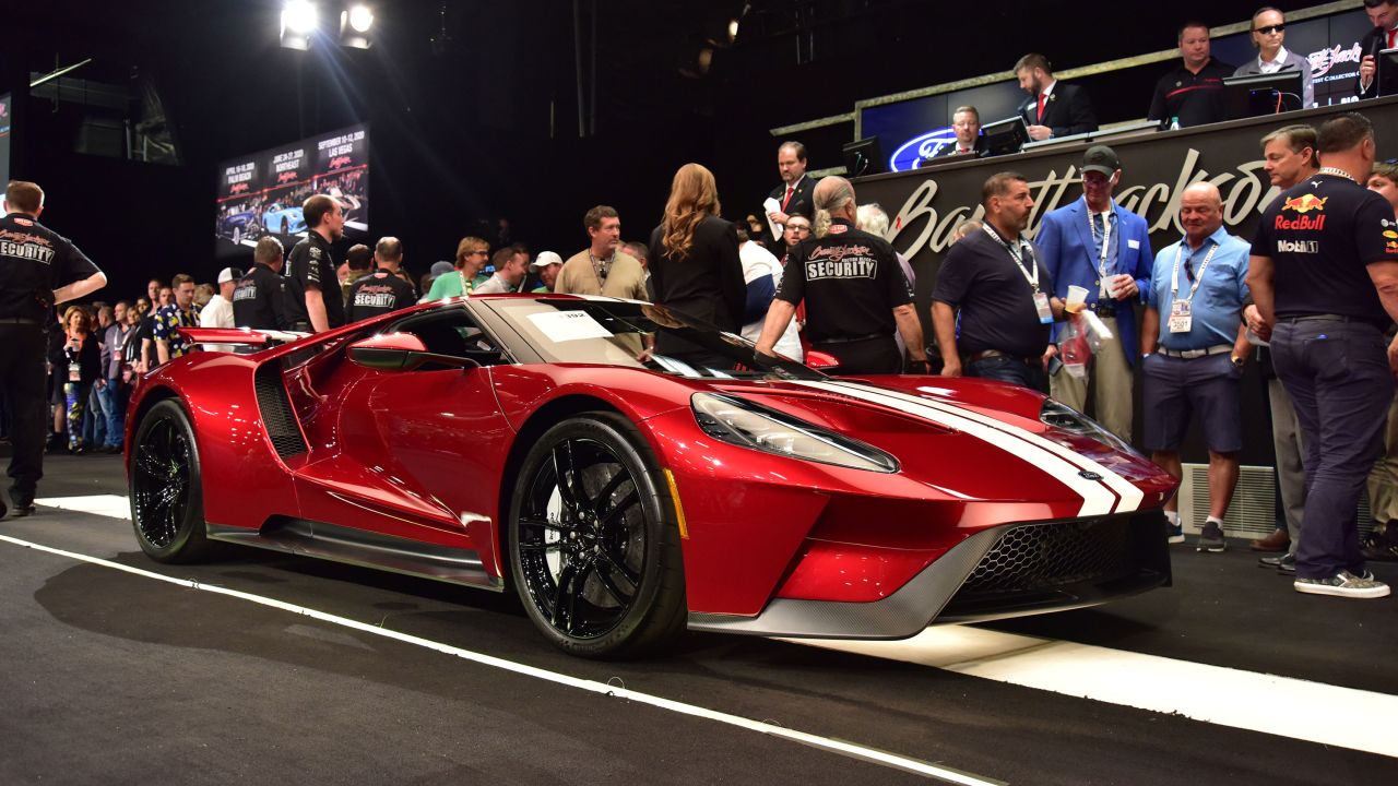 This Ford GT sold for $1.5 million at Barrett-Jackson's Scottsdale auction, despite the fact that brand new ones are still sellig for a third that price.