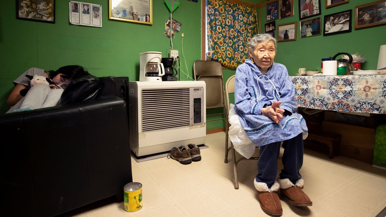 Lizzie Chimiugak, who turned 90 on Monday, when this portrait was taken, was scheduled to be the first person counted in the 2020 census.
