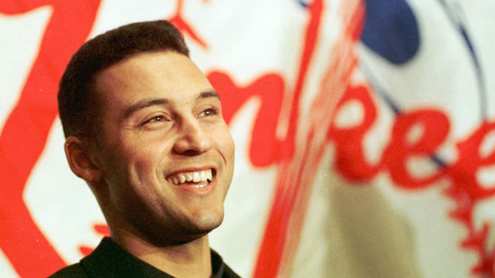 Jeter smiles after he was named the American League Rookie of the Year.