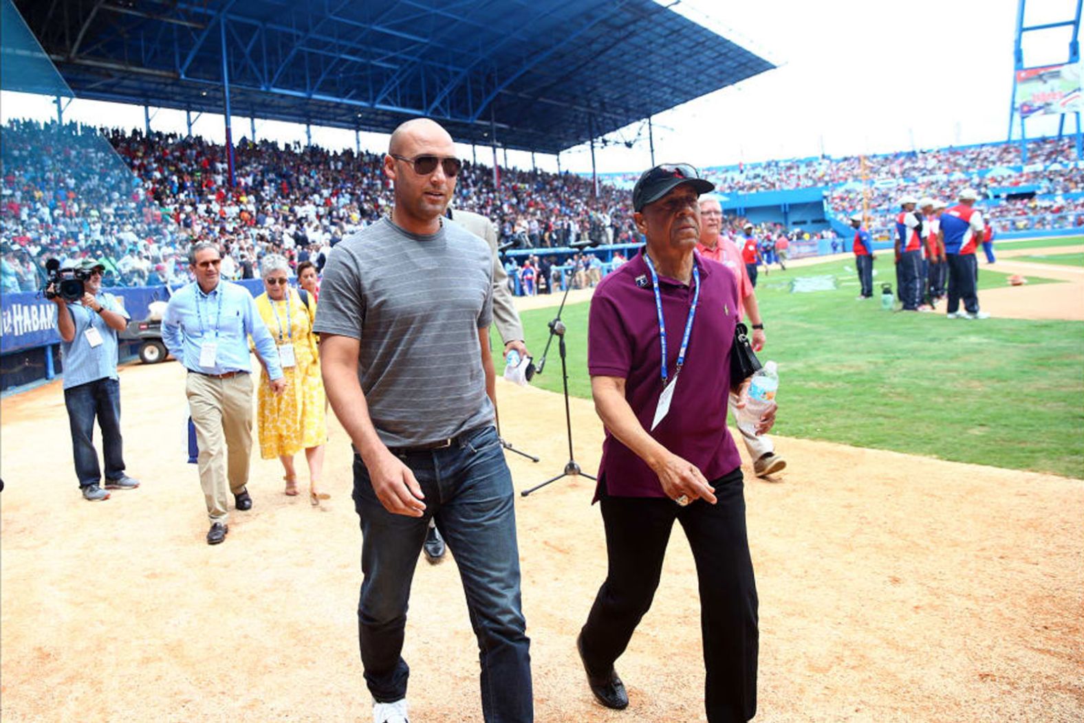 Jeter attends a baseball game in Havana, Cuba, in March 2016. The Cuban national team was playing the Tampa Bay Rays in a special exhibition.