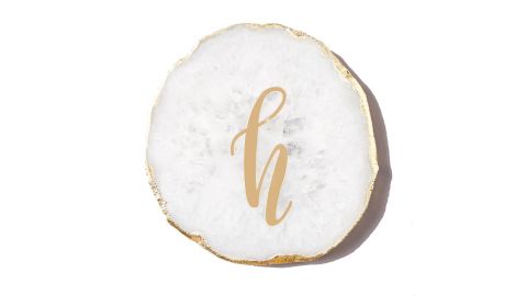 Anthropologie Monogram Agate Coaster