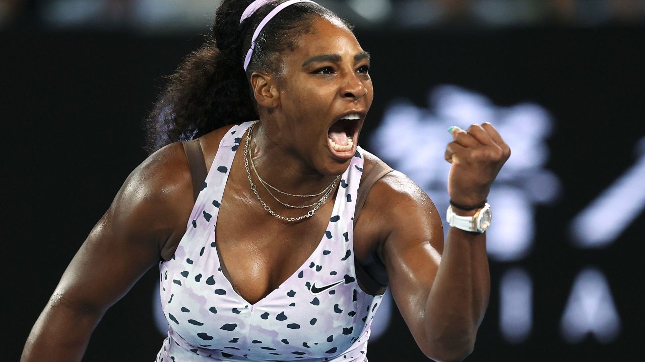 Serena Williams is pictured at the Australian Open.