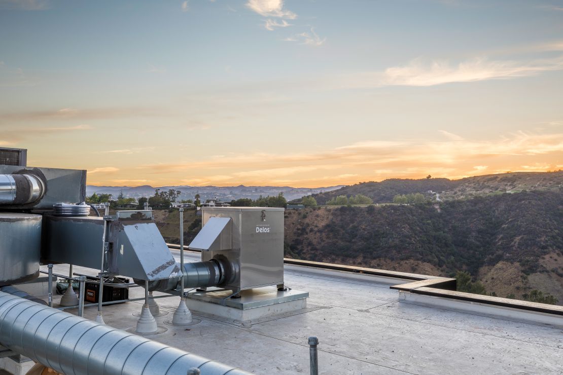 The Delos system on the roof of the home in Beverly Hills.