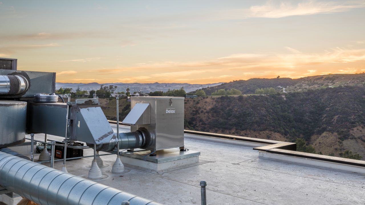 The Delos system on the roof of the home in Beverly Hills.