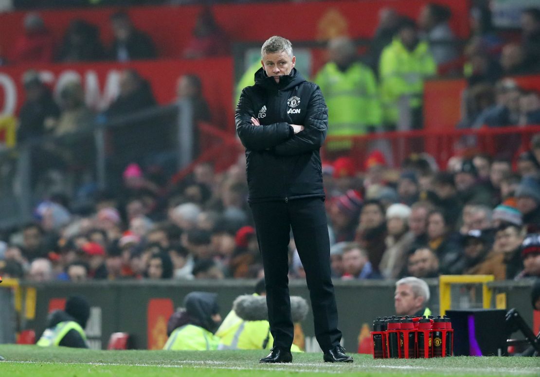 Ole Gunnar Solskjaer looks on as his side slump to yet another defeat. 