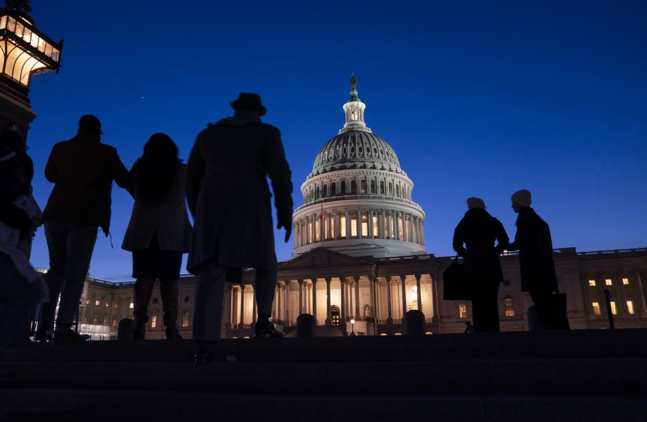Night falls on the Capitol in Washington on Wednesday, January 22, during <a href="https://www.cnn.com/2020/01/21/politics/gallery/trump-impeachment-trial/index.html" target="_blank">President Trump's impeachment trial.</a> The trial has gone late into the night during opening arguments. <a href="http://www.cnn.com/2020/01/16/world/gallery/week-in-photos-0117/index.html" target="_blank">See last week in photos</a>