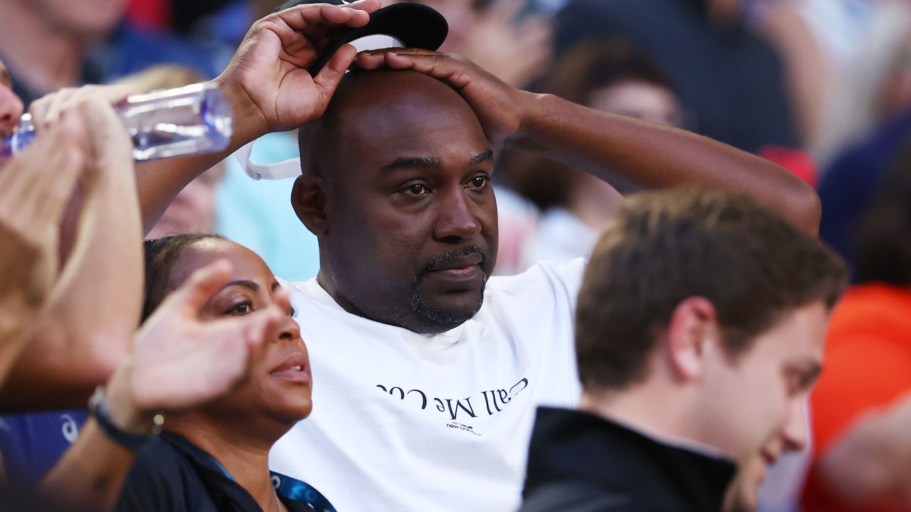 Coco Gauff's father, Corey, was watching on as she shocked Osaka.