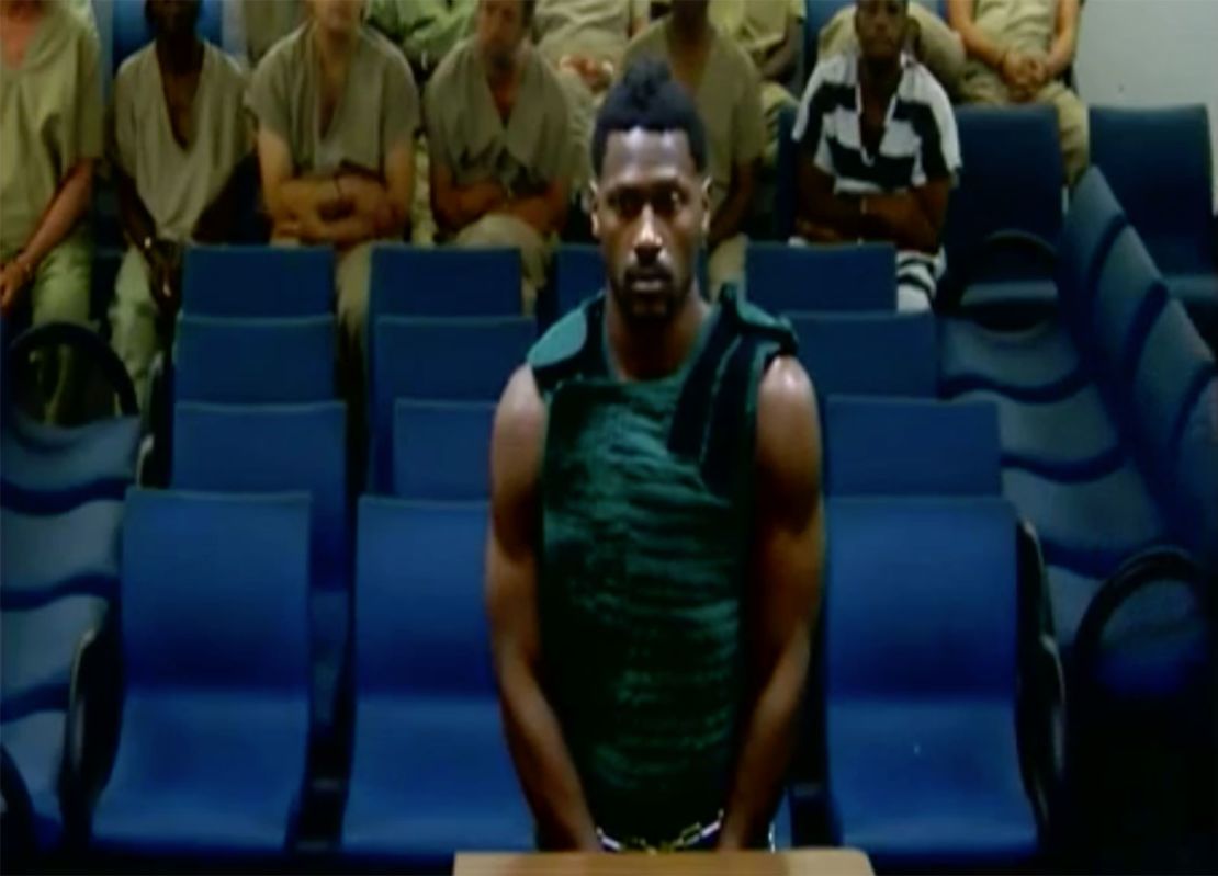 Antonio Brown appears in court Friday.