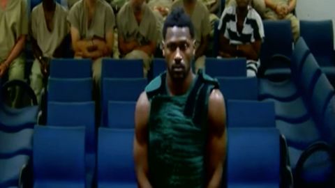 Antonio Brown in court in January 2020 when he was arrested in Florida.