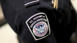 A U.S. Customs and Border Protection officer's patch is seen in 2015 in Miami, Florida. 