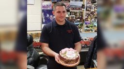 Probationary firefighter Michael Iacovello with Engine Co. 303 in Yonkers, New York.