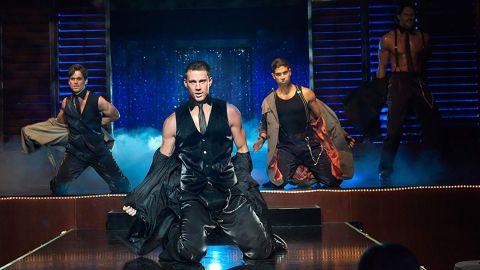 Channing Tatum (center) in one of the  "Magic Mike" films. 