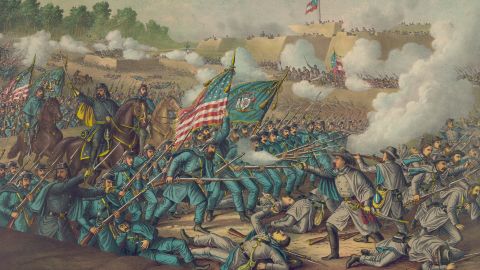 A fanciful depiction of the 1862 Battle of Williamsburg. The Union occupied the area afterward.